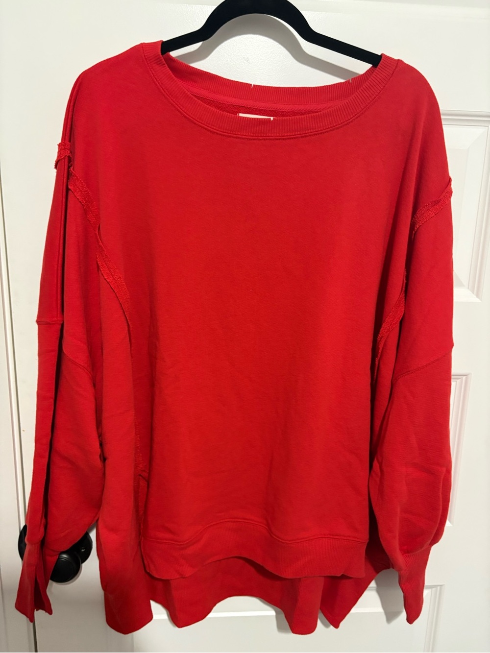 Free People We The Free Camden Sweatshirt in Flame Red - Size Medium